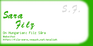 sara filz business card